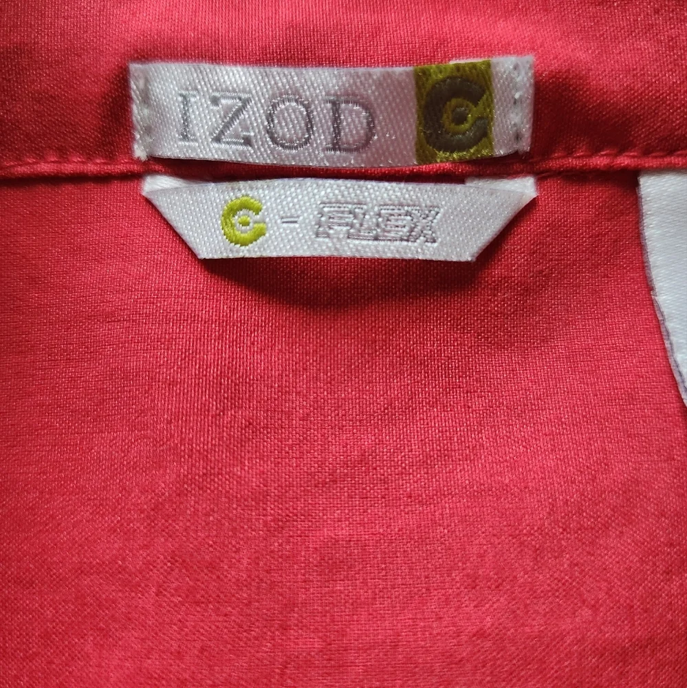 Women's Coral Izod Flex Vest Full Zip Zippered Pockets Size L